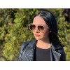 Золоті сонцезахисні окуляри kalinda бронзові з коричневою поляризаційною лінзою