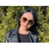 Золоті сонцезахисні окуляри kalinda бронзові з коричневою поляризаційною лінзою