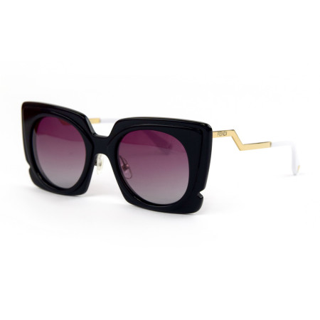 Fendi ff0117s-pink чорні з рожевою лінзою поляризаційні