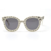 Gucci 0116-004 белые с зелёной линзой 