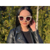 Gucci 0116-004 белые с зелёной линзой 