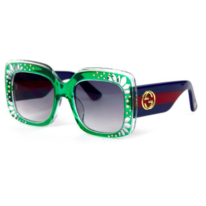 Gucci 3862-yl890 зелёные с чёрной линзой  фото