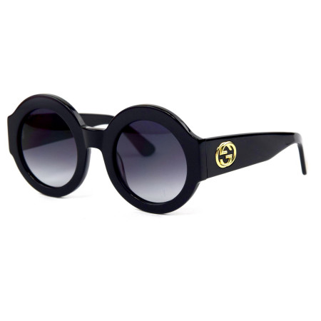 Gucci 0084s чёрные с чёрной линзой 