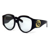 Gucci 0151s чорні з прозорою лінзою