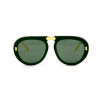 Gucci 0307-green зелёные с зелёной линзой 