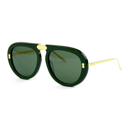 Gucci 0307-green зелёные с зелёной линзой 
