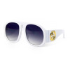 Gucci 0152-white белые с голубой линзой 