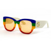 Gucci 0276s-rainbow білі з жовтою лінзою