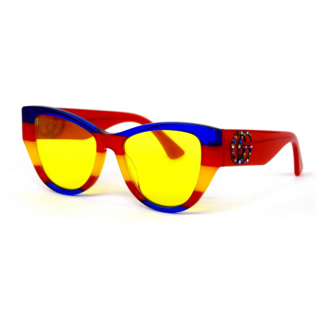 Gucci 3876-blue-red красные с желтой линзой 