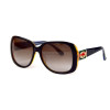 Gucci 4011c04 чёрные с коричневой линзой 