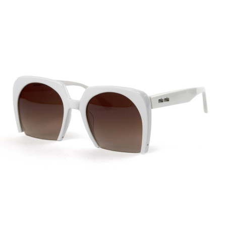 Miu Miu 54-18-white белые с коричневой линзой поляризационные