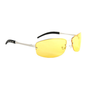 Солнцезащитные очки CF499 yellow металлик с жёлтой линзой  фото