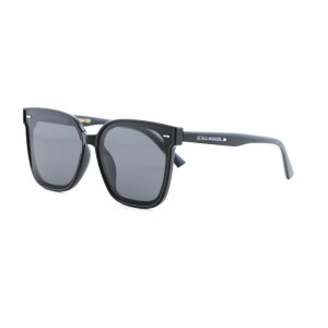 Женские солнцезащитные очки 2702-black чёрные с чёрной линзой поляризационные фото