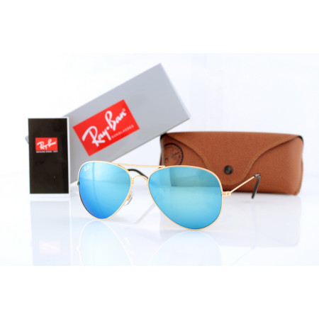 Ray Ban Оригінали 3026blue-gm золоті з синьою лінзою