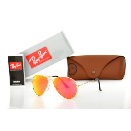 Ray Ban Оригінали 3026D-fg золоті з оранжевою лінзою
