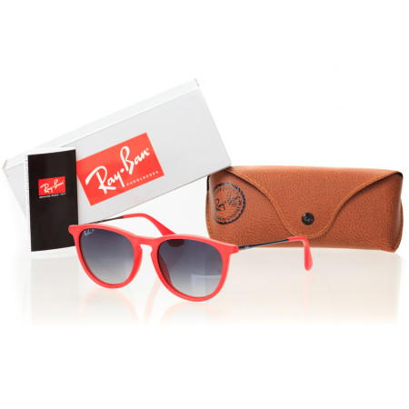 Ray Ban Круглые 4171y червоний с серой линзой 