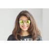 Ray Ban Круглые 3447lime-silver серебряные с зелёной линзой 