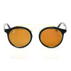Ray Ban Круглые 4256g чёрные с золотой линзой 