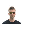 Ray Ban Круглые 4256g чёрные с золотой линзой 