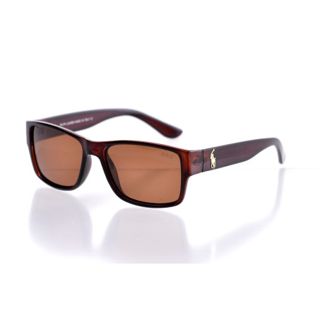 Жіночі сонцезахисні окуляри Класика 4061brown-W коричневі з коричневою лінзою поляризаційні