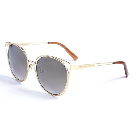 Жіночі сонцезахисні окуляри fcu691 золоті з жовтою лінзою
