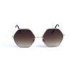 Женские солнцезащитные очки sg6014brown золотые с коричневой линзой 
