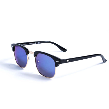 Женские солнцезащитные очки sg5017-3 чёрные с синей линзой 