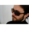 Мужские солнцезащитные очки 7506c1 чёрные с чёрной линзой поляризационные