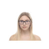 Очки для работы за компьютером 1191bl чёрные с прозрачной линзой 