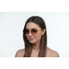 Солнцезащитные очки для круглой формы лица 6086brown золотые с коричневой линзой 